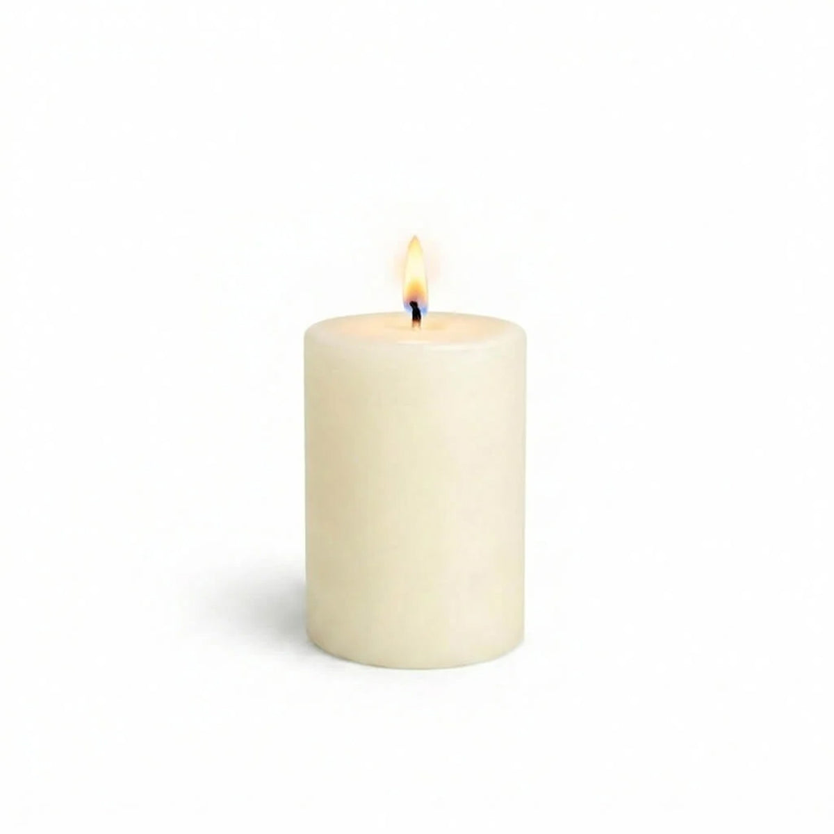 Unscented Pillar Candles – Dripless 2"x3" Light Ivory Paraffin Wax with Smokeless Cotton Wicks, Clea