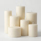 Unscented Pillar Candles – Dripless 2"x6" Light Ivory Paraffin Wax with Smokeless Cotton Wicks, Clea