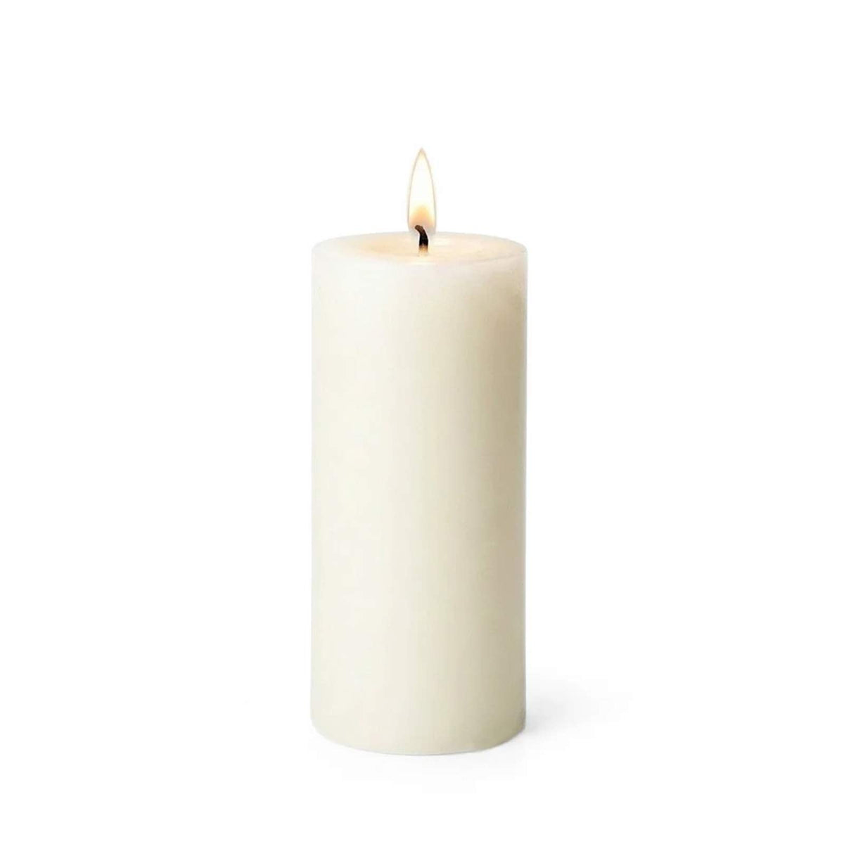 Unscented Pillar Candles – Dripless 2"x6" Light Ivory Paraffin Wax with Smokeless Cotton Wicks, Clea