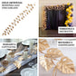 Gold artificial monstera leaf hanging vine plant garland for decor.