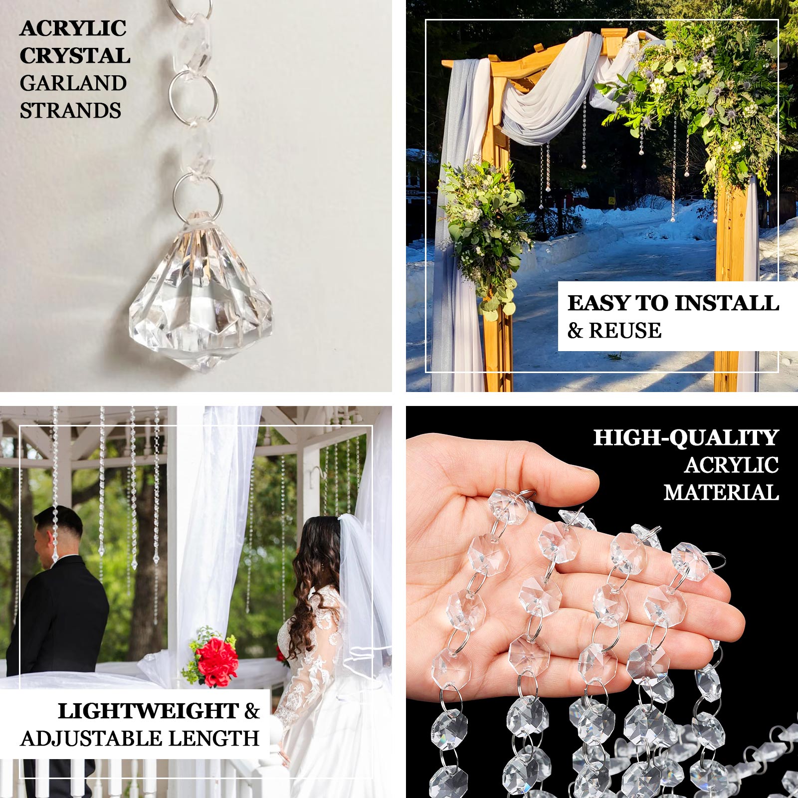 Hanging Chandelier Beads Chains 3ft | tcflinen.com, image size:1600x1600