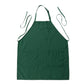 Emerald green premium polyester chef apron with adjustable neck and pockets.