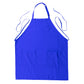 Royal blue cooking chef apron with adjustable neck and two pockets.
