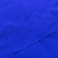 Royal blue cooking chef apron with adjustable neck and pockets.