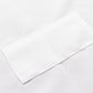White premium polyester cooking chef apron with adjustable neck and long ties.