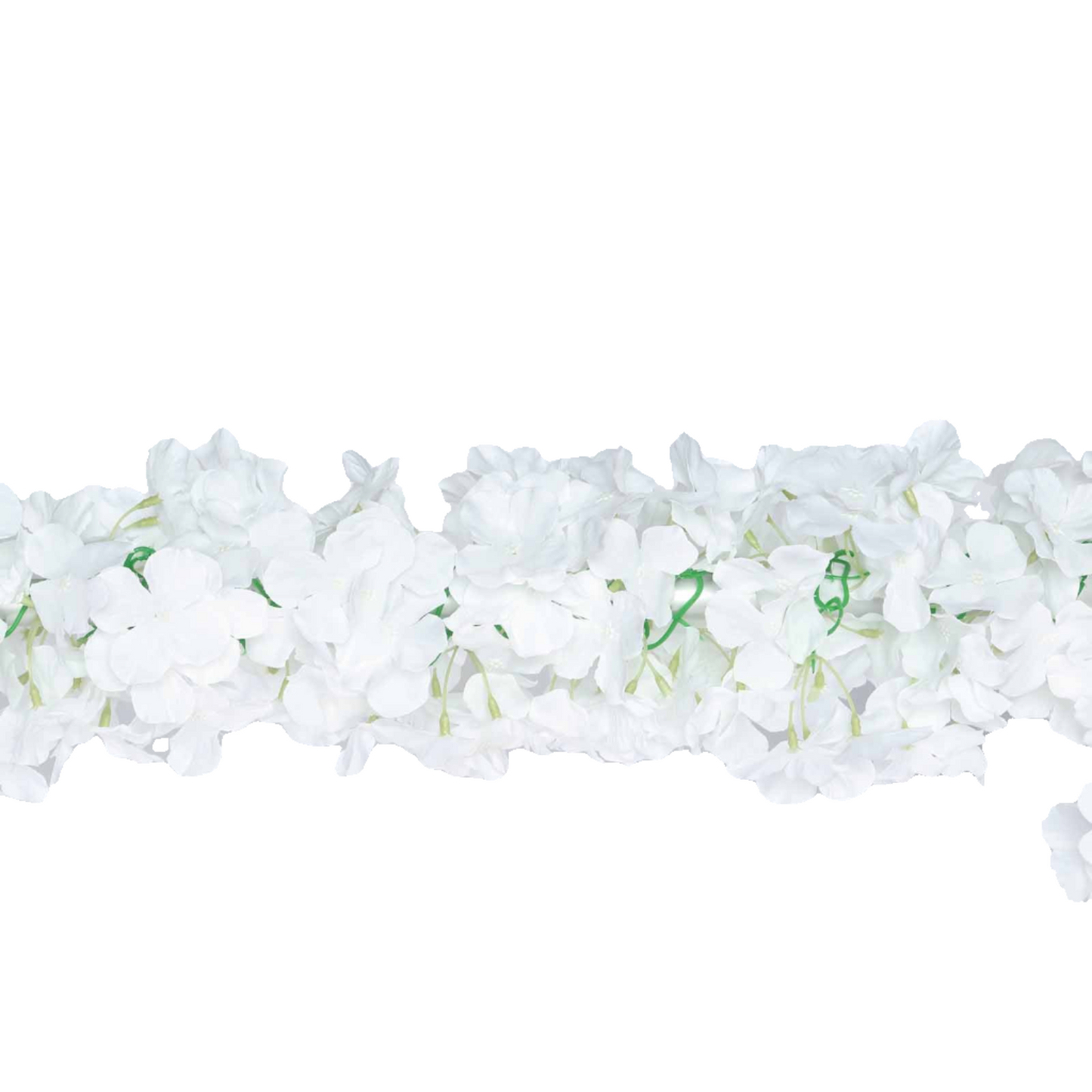 7ft | White Artificial Silk Hydrangea Hanging Flower Garland Vine