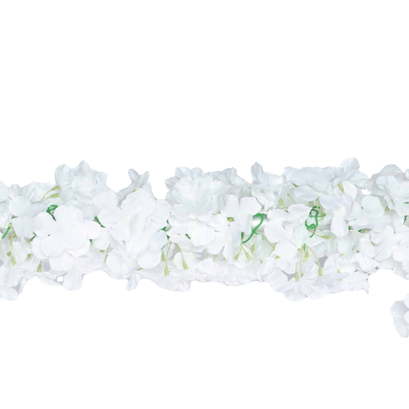 7ft | White Artificial Silk Hydrangea Hanging Flower Garland Vine