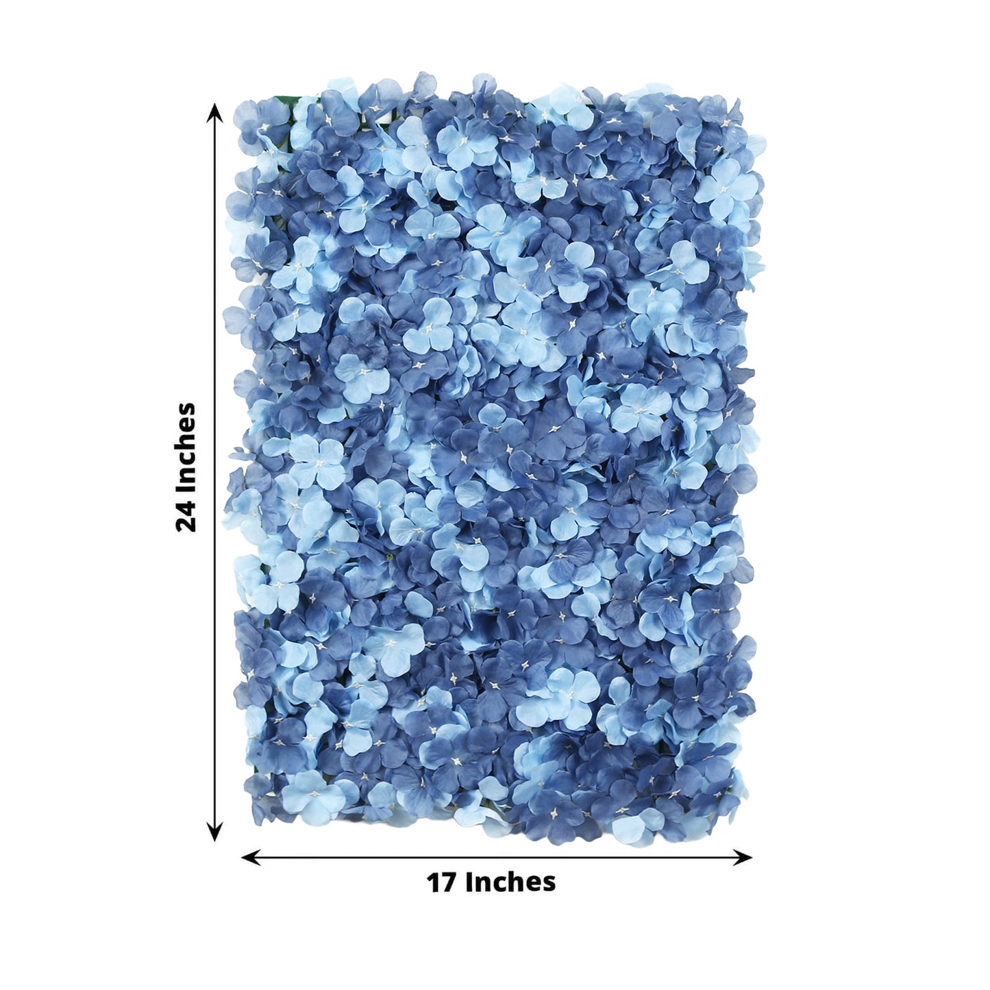 11 Sq ft. Dusty Blue UV Protected Hydrangea Flower Wall Mat Backdrop - 4 Artificial Panels