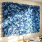 11 Sq ft. Dusty Blue UV Protected Hydrangea Flower Wall Mat Backdrop - 4 Artificial Panels