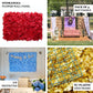 11 Sq ft. | Gold UV Protected Hydrangea Flower Wall Mat Backdrop - 4 Artificial Panels