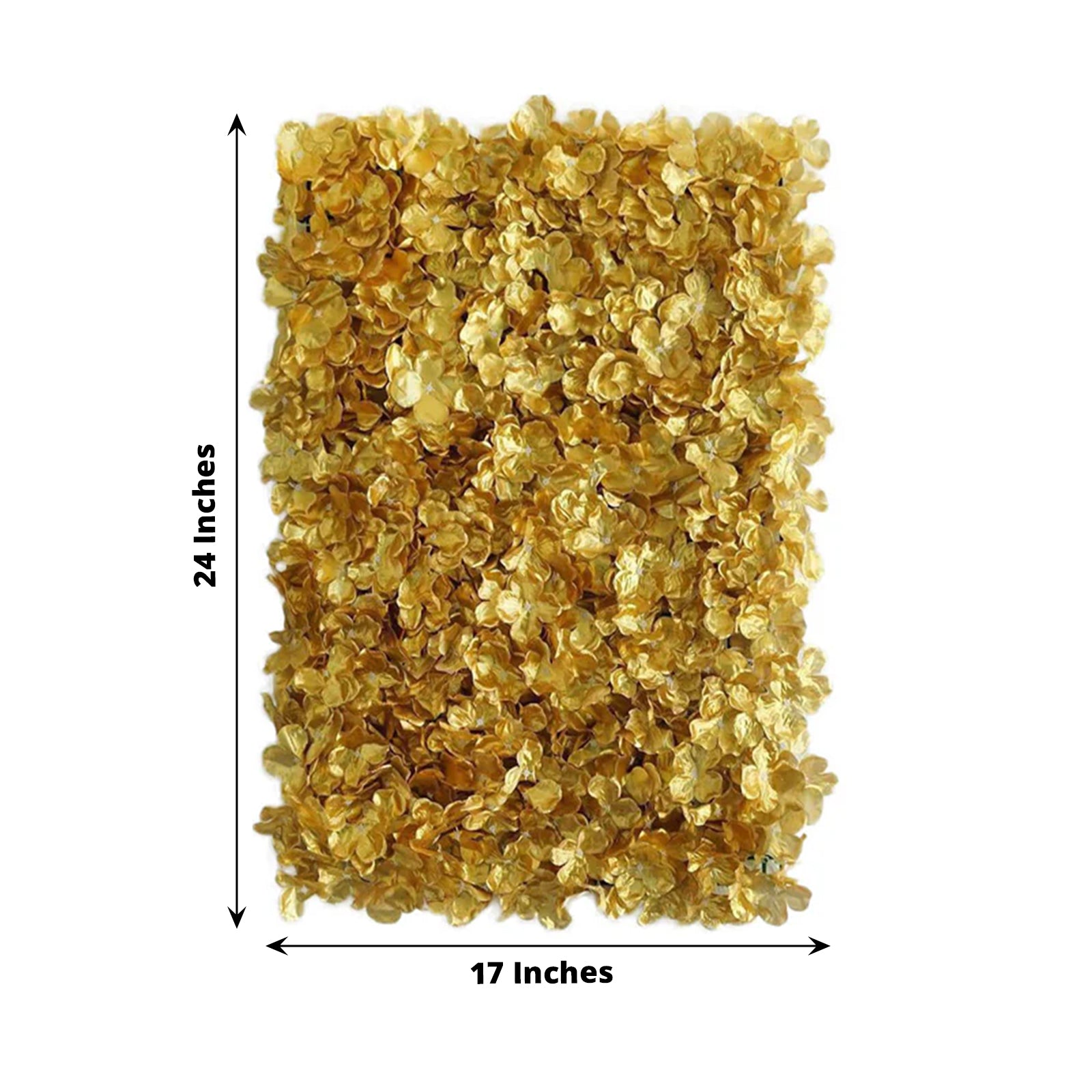 11 Sq ft. | Gold UV Protected Hydrangea Flower Wall Mat Backdrop