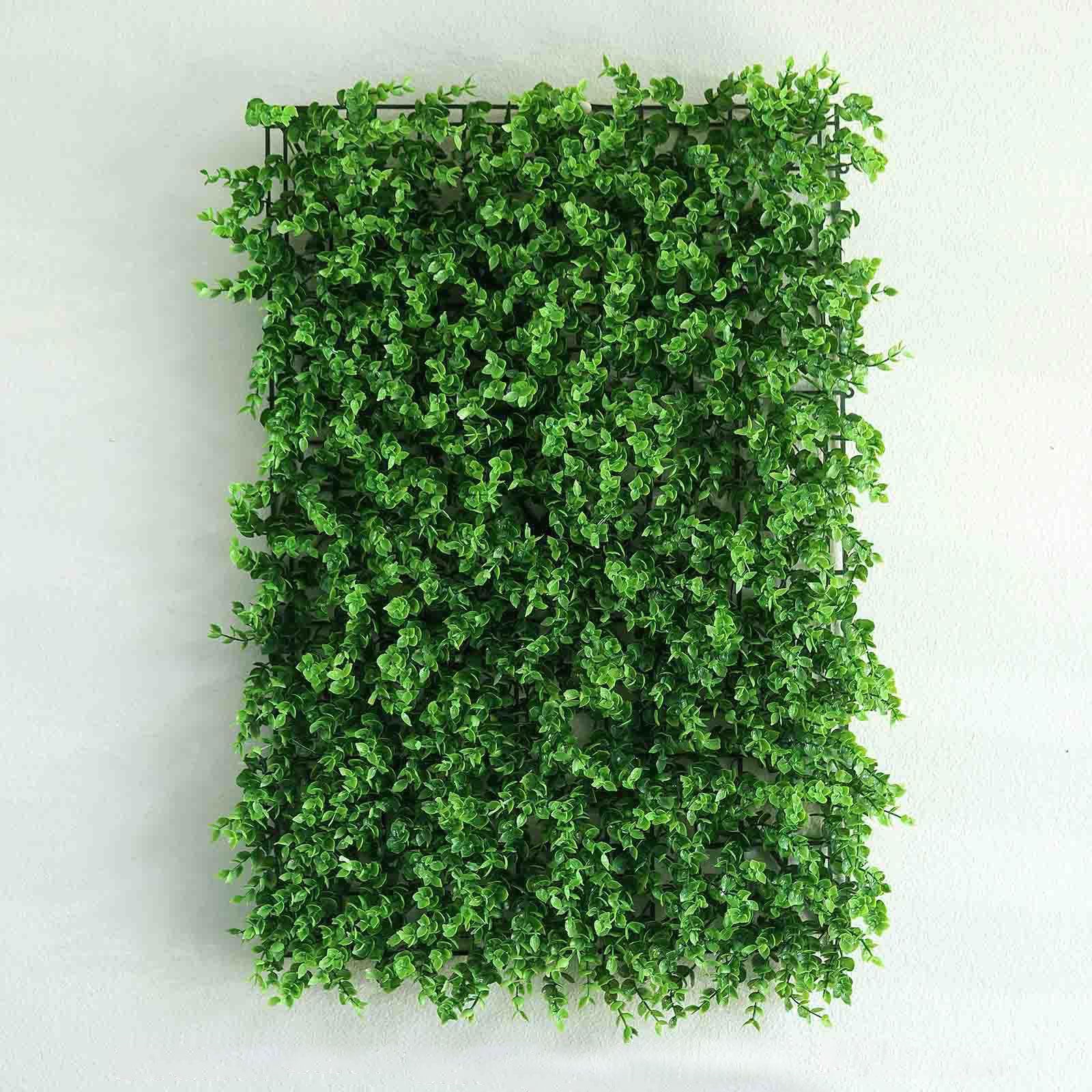 11 Sq ft. | Baby Green Boxwood Hedge Garden Wall Backdrop Mat - 4 Artificial Panels