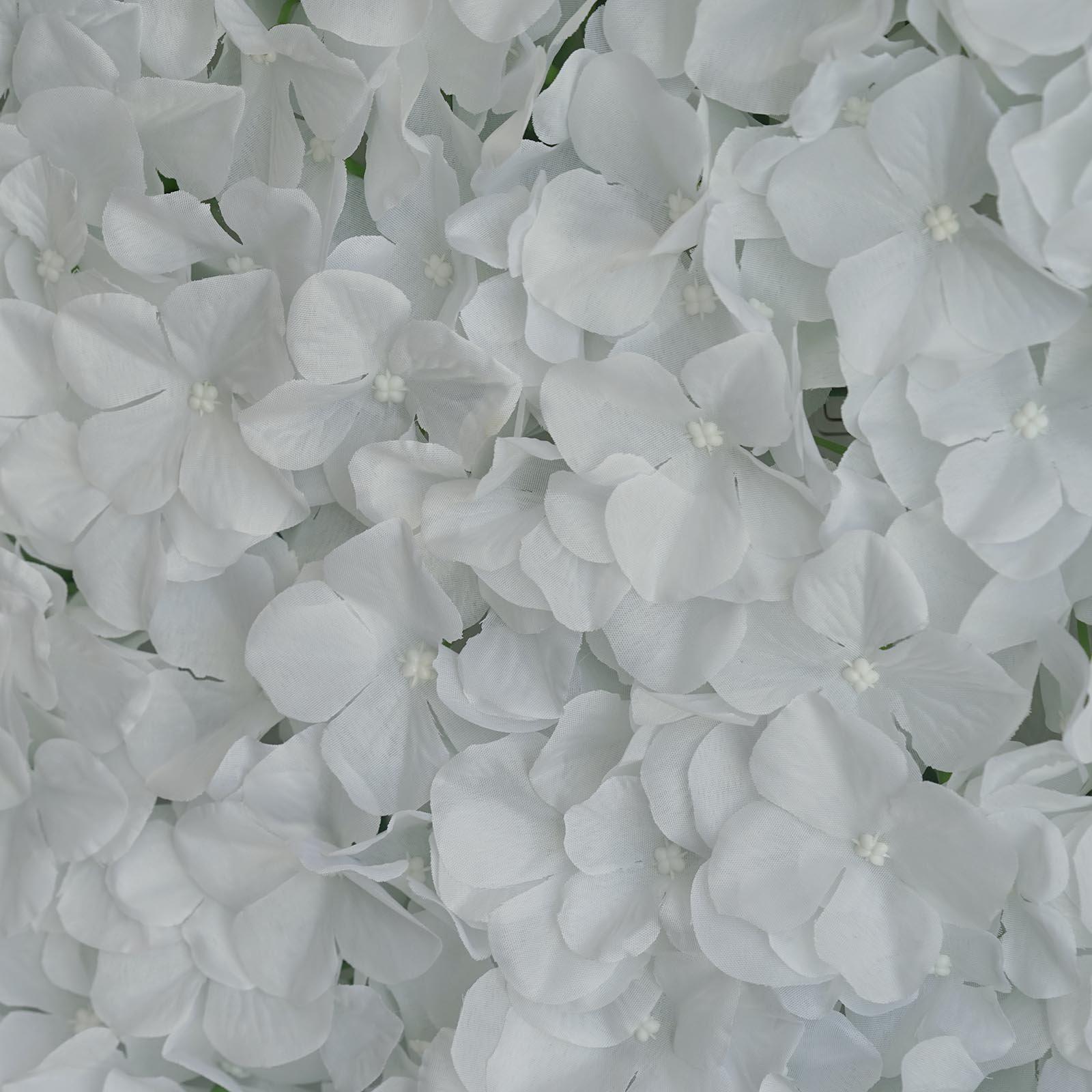 11 Sq ft. | White UV Protected Hydrangea Flower Wall Mat Backdrop