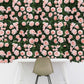 4 Pack 12 Sq ft. Easy-Install Blush Silk Rose Flower Mat Wall Panel Backdrop