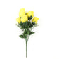 12 Bushes | Yellow Artificial Premium Silk Flower Rose Bud Bouquets