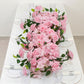 2 Pack Floral Swags for Wedding Arch, Artificial Silk Blush Rose & Hydrangea Flowers with Leaves for
