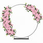 2 Pack Floral Swags for Wedding Arch, Artificial Silk Blush Rose & Hydrangea Flowers with Leaves for