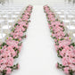2 Pack Floral Swags for Wedding Arch, Artificial Silk Blush Rose & Hydrangea Flowers with Leaves for