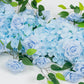 2 Pack Floral Swags for Wedding Arch, Artificial Silk Light Blue Rose & Hydrangea Flowers with Leave