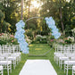 2 Pack Floral Swags for Wedding Arch, Artificial Silk Light Blue Rose & Hydrangea Flowers with Leave