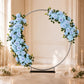 2 Pack Floral Swags for Wedding Arch, Artificial Silk Light Blue Rose & Hydrangea Flowers with Leave