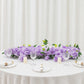 2 Pack Floral Swags for Wedding Arch, Artificial Silk Lavender Lilac Rose & Hydrangea Flowers with L