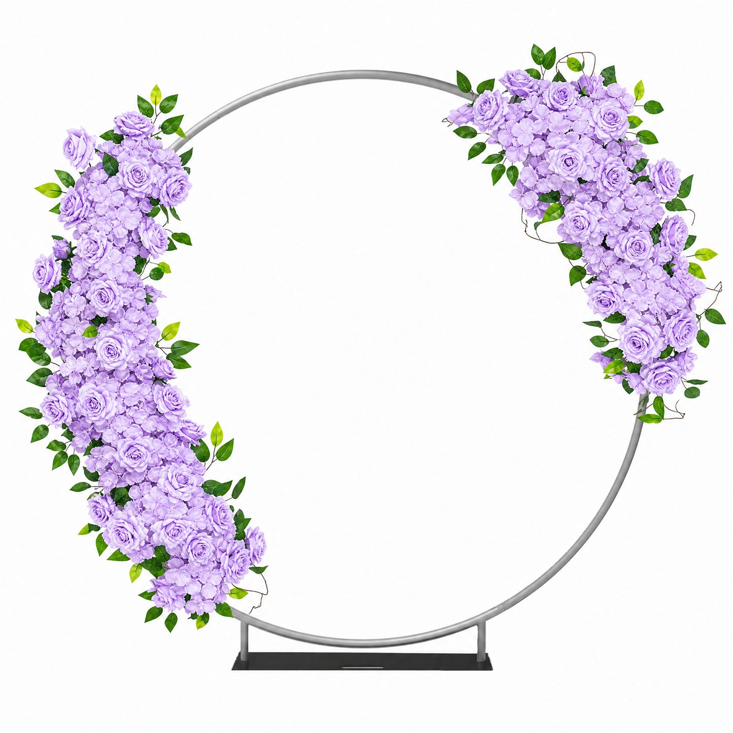2 Pack Floral Swags for Wedding Arch, Artificial Silk Lavender Lilac Rose & Hydrangea Flowers with L