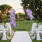 2 Pack Floral Swags for Wedding Arch, Artificial Silk Lavender Lilac Rose & Hydrangea Flowers with L