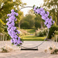 2 Pack Floral Swags for Wedding Arch, Artificial Silk Lavender Lilac Rose & Hydrangea Flowers with L