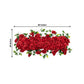 2 Pack Floral Swags for Wedding Arch, Artificial Silk Red Rose & Hydrangea Flowers with Leaves for B