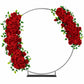 2 Pack Floral Swags for Wedding Arch, Artificial Silk Red Rose & Hydrangea Flowers with Leaves for B