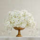 20" Pre-Arranged Artificial Cherry Blossom Centerpiece, White Silk Flower Ball Arrangement for Wedding & Event Tables