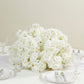 20" Pre-Arranged Artificial Cherry Blossom Centerpiece, White Silk Flower Ball Arrangement for Wedding & Event Tables