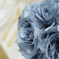 2 Pack 7" Dusty Blue Artificial Silk Rose Kissing Ball, Faux Flower Ball