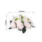 Cream silk rose flower balls for centerpieces, 10 inches, artificial arrangement.