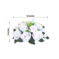 White silk rose flower ball centerpiece arrangement, 10 inches in size.