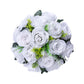 White silk 15-head rose flower ball centerpiece arrangement.