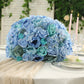Pre-Arranged Silk Rose Wedding Centerpiece, Blue Artificial Rose Flower Balls Arrangement Table Decor - 20"