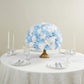 Pre-Arranged Silk Rose Wedding Centerpiece, Light Blue Artificial Rose Flower Balls Arrangement Table Decor - 20"