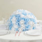 Pre-Arranged Silk Rose Wedding Centerpiece, Light Blue Artificial Rose Flower Balls Arrangement Table Decor - 20"