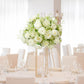 22-Inch White Silk Rose Grand Centerpiece – Pre-Made Artificial Flower Ball for Wedding & Party Décor