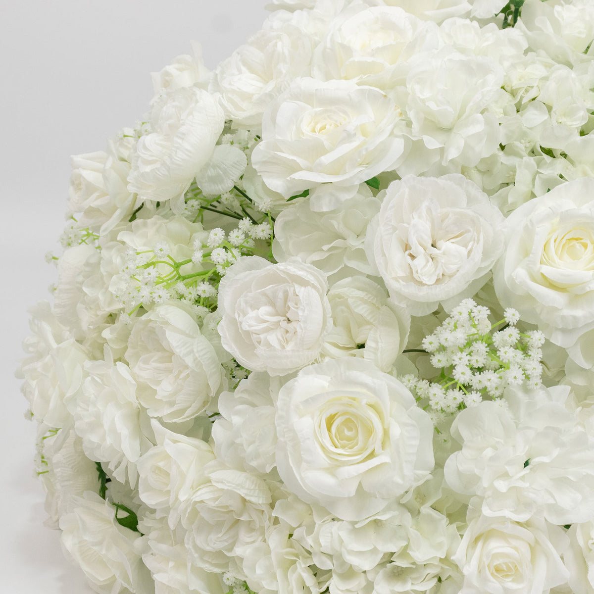 Pre-Arranged Silk Flower Grand Centerpiece White – 30" Artificial Rose Flower Ball Bouquet for Weddi