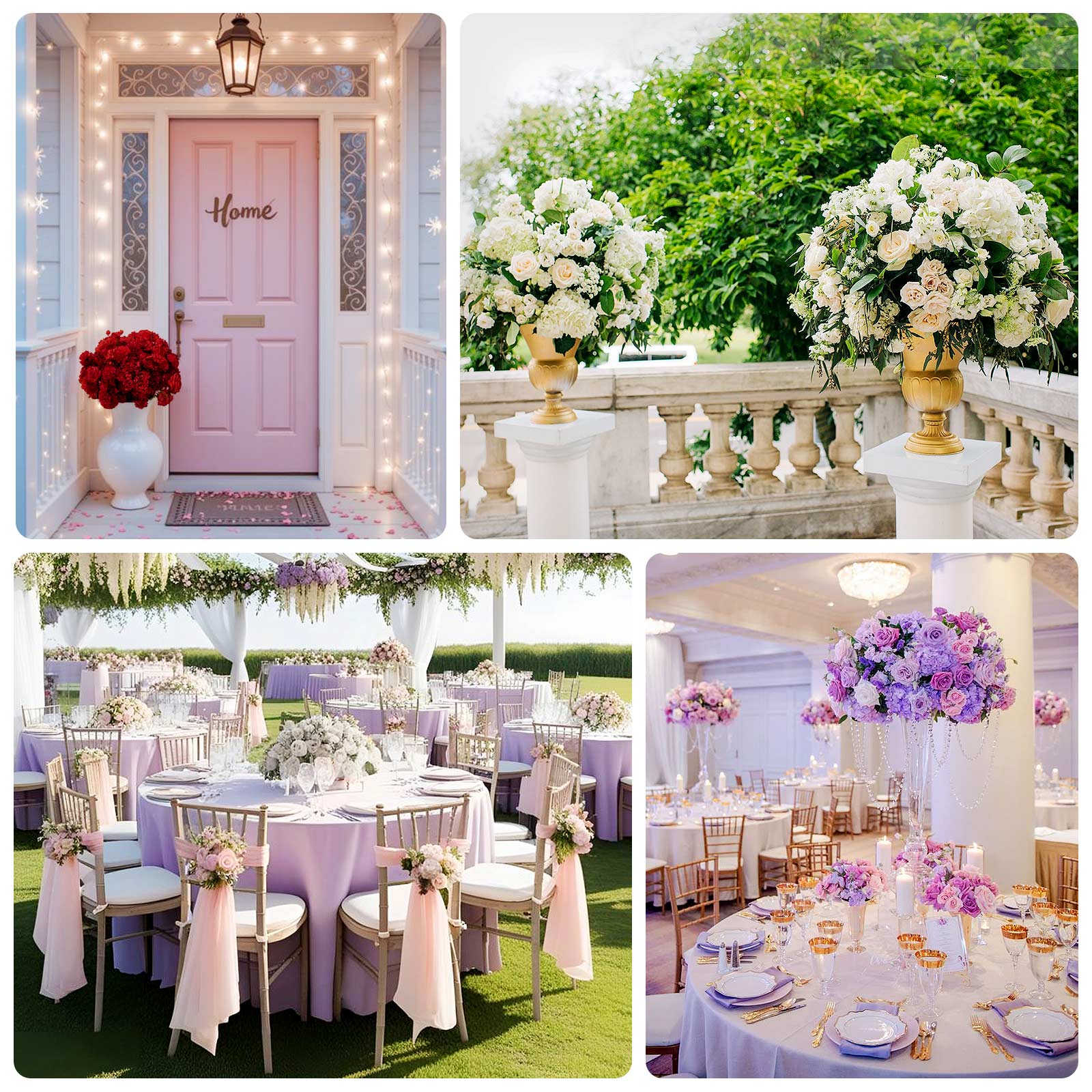 22-Inch Silk Flower Grand Centerpiece – Pre-Arranged Artificial Rose, Hydrangea & Chrysanthemum Ball