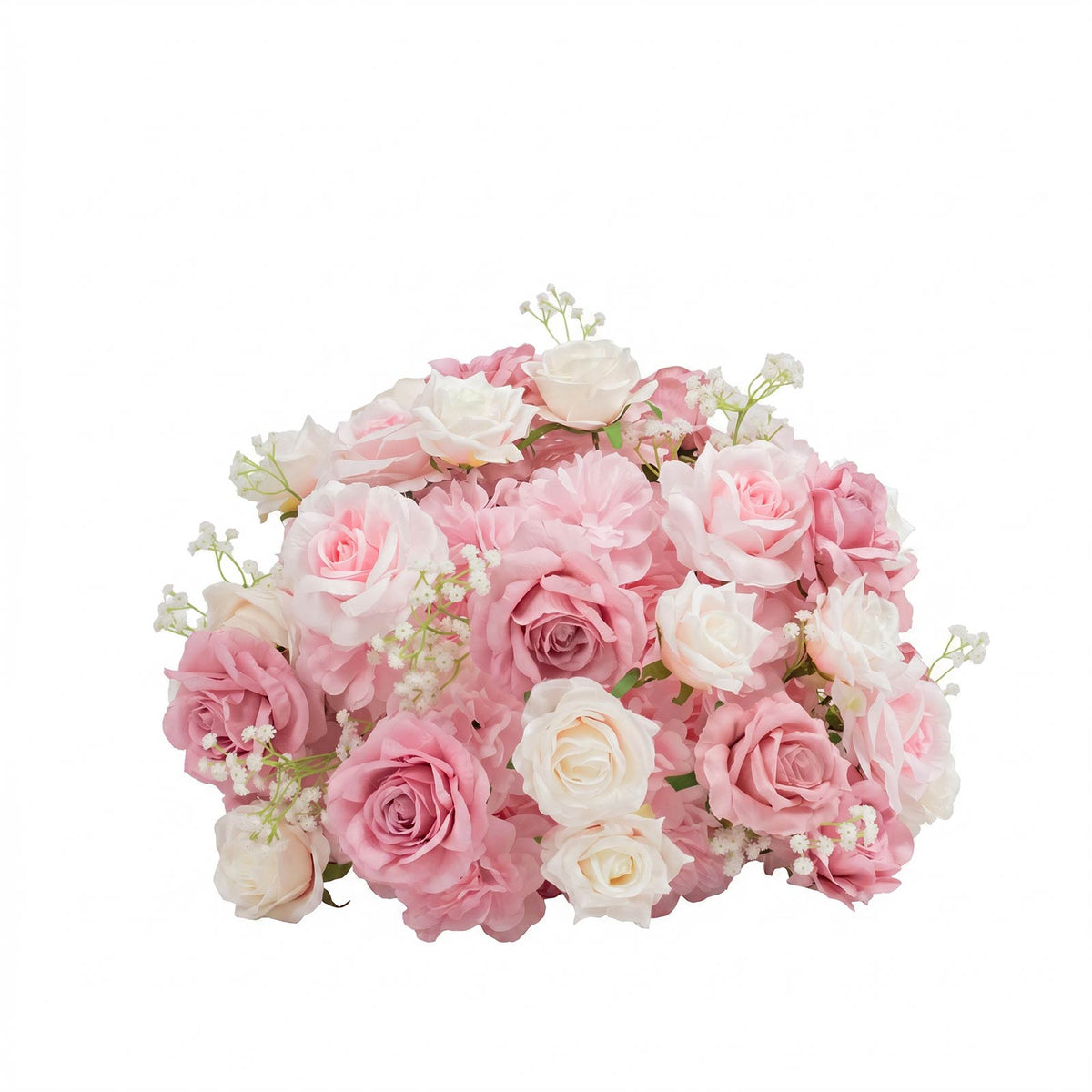 22" Blush Silk Flower Grand Centerpiece – Pre-Arranged Artificial Rose, Hydrangea & Chrysanthemum Ba