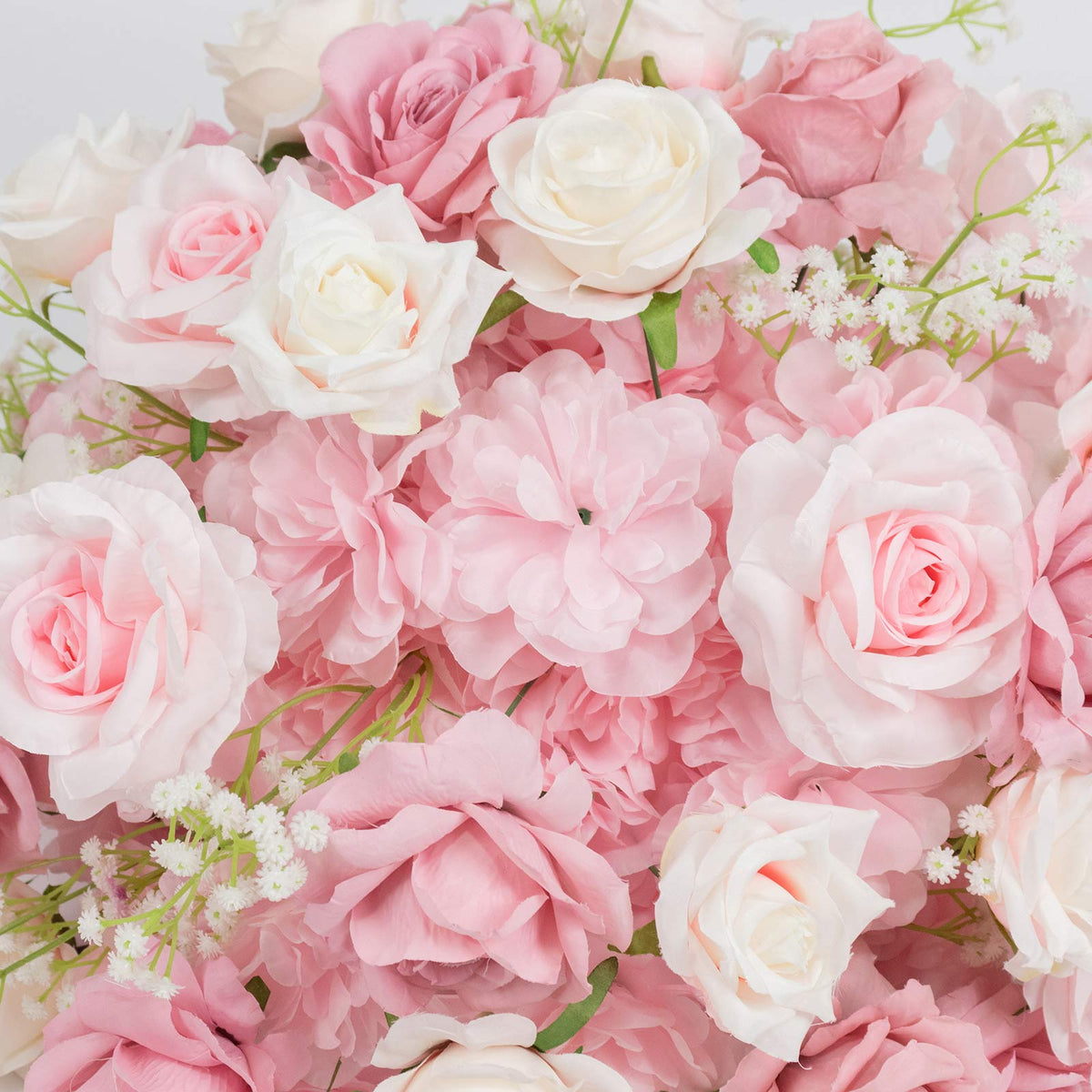 22" Blush Silk Flower Grand Centerpiece – Pre-Arranged Artificial Rose, Hydrangea & Chrysanthemum Ba