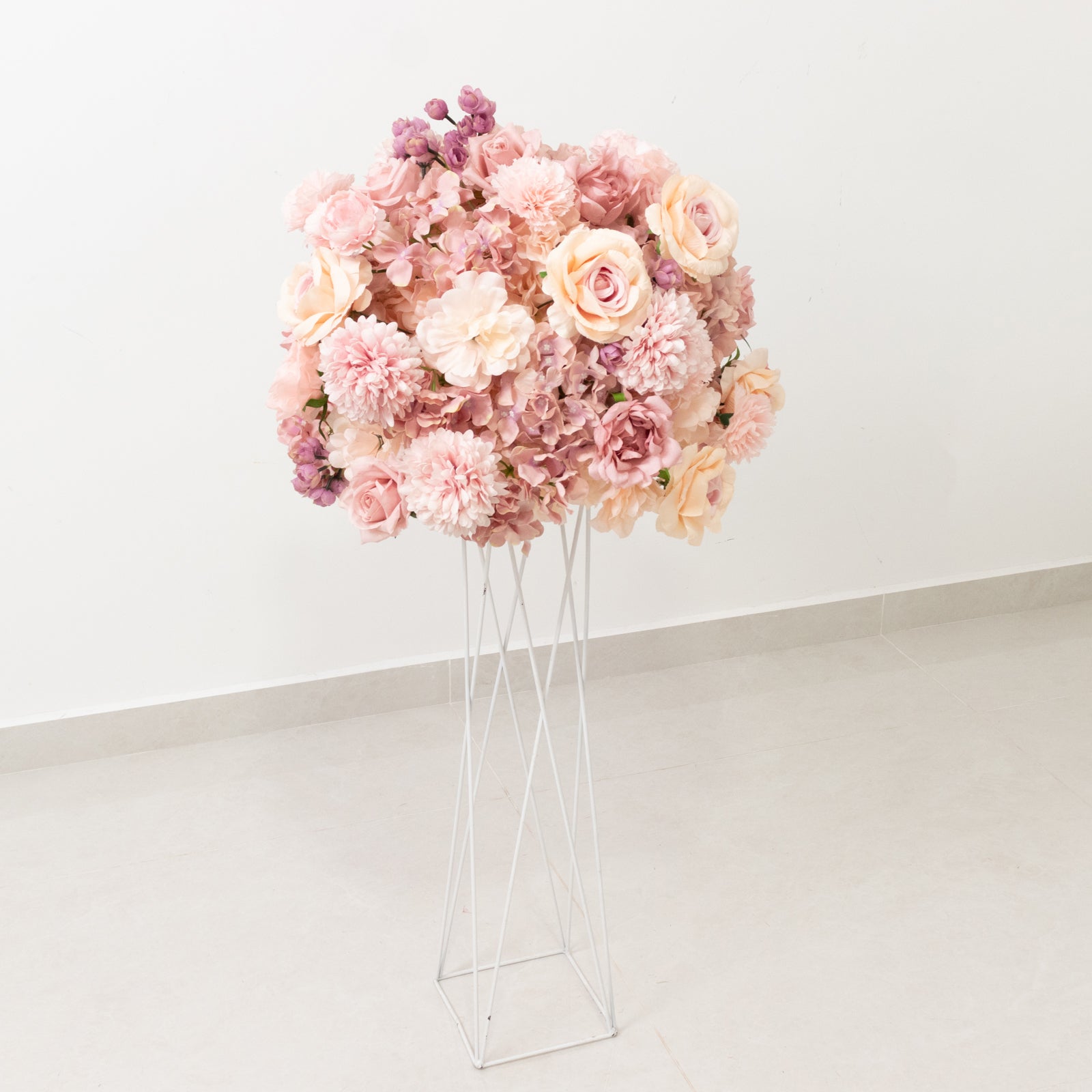 22-Inch Dusty Rose Silk Flower Grand Centerpiece - Thumbnail 5
