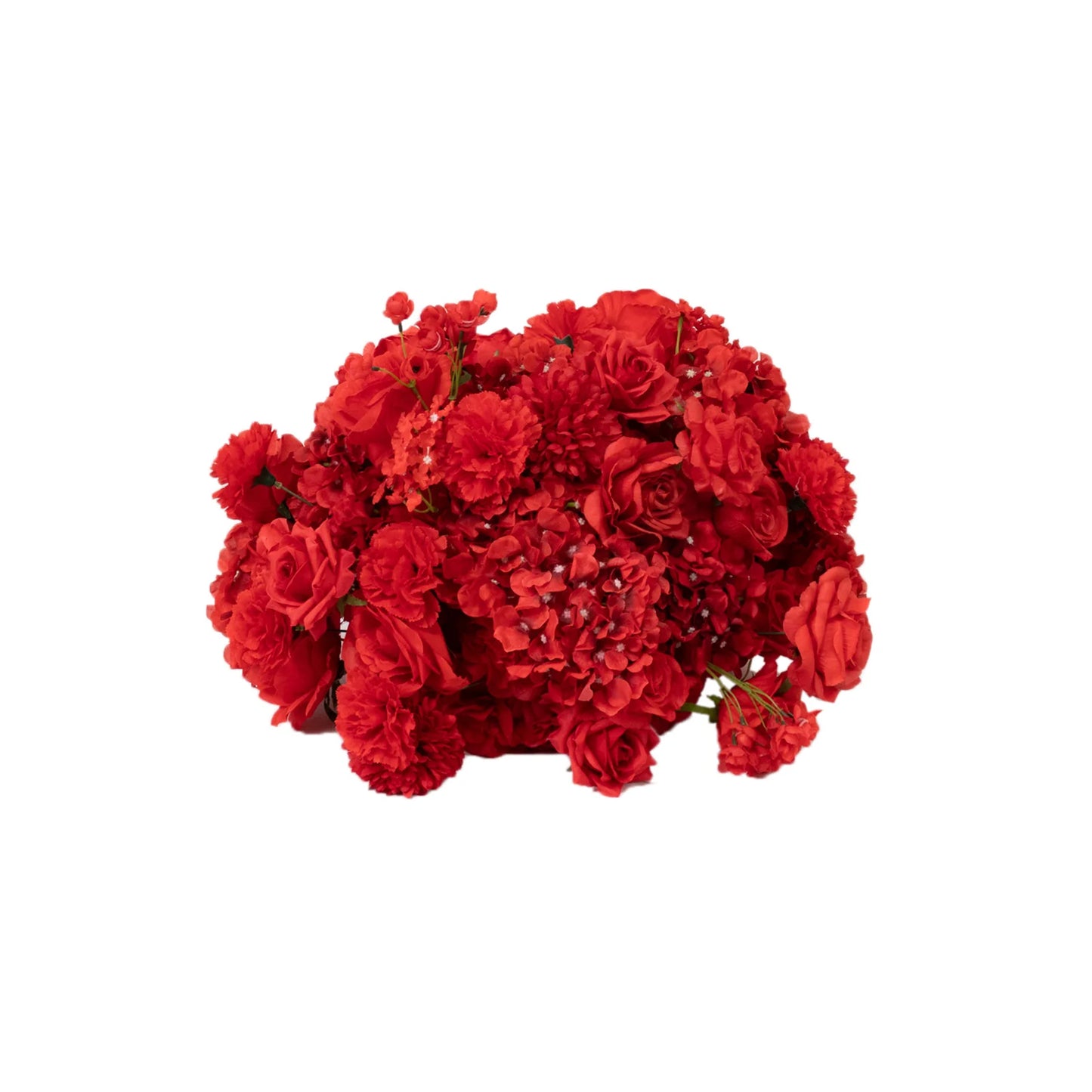 22-Inch Red Silk Flower Grand Centerpiece – Pre-Arranged Artificial Rose, Hydrangea & Chrysanthemum Ball for Wedding & Event Décor