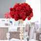 22-Inch Red Silk Flower Grand Centerpiece – Pre-Arranged Artificial Rose, Hydrangea & Chrysanthemum Ball for Wedding & Event Décor