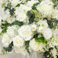 22-Inch White Silk Flower Grand Centerpiece – Pre-Arranged Artificial Rose, Hydrangea & Chrysanthemum Ball for Wedding & Event Décor