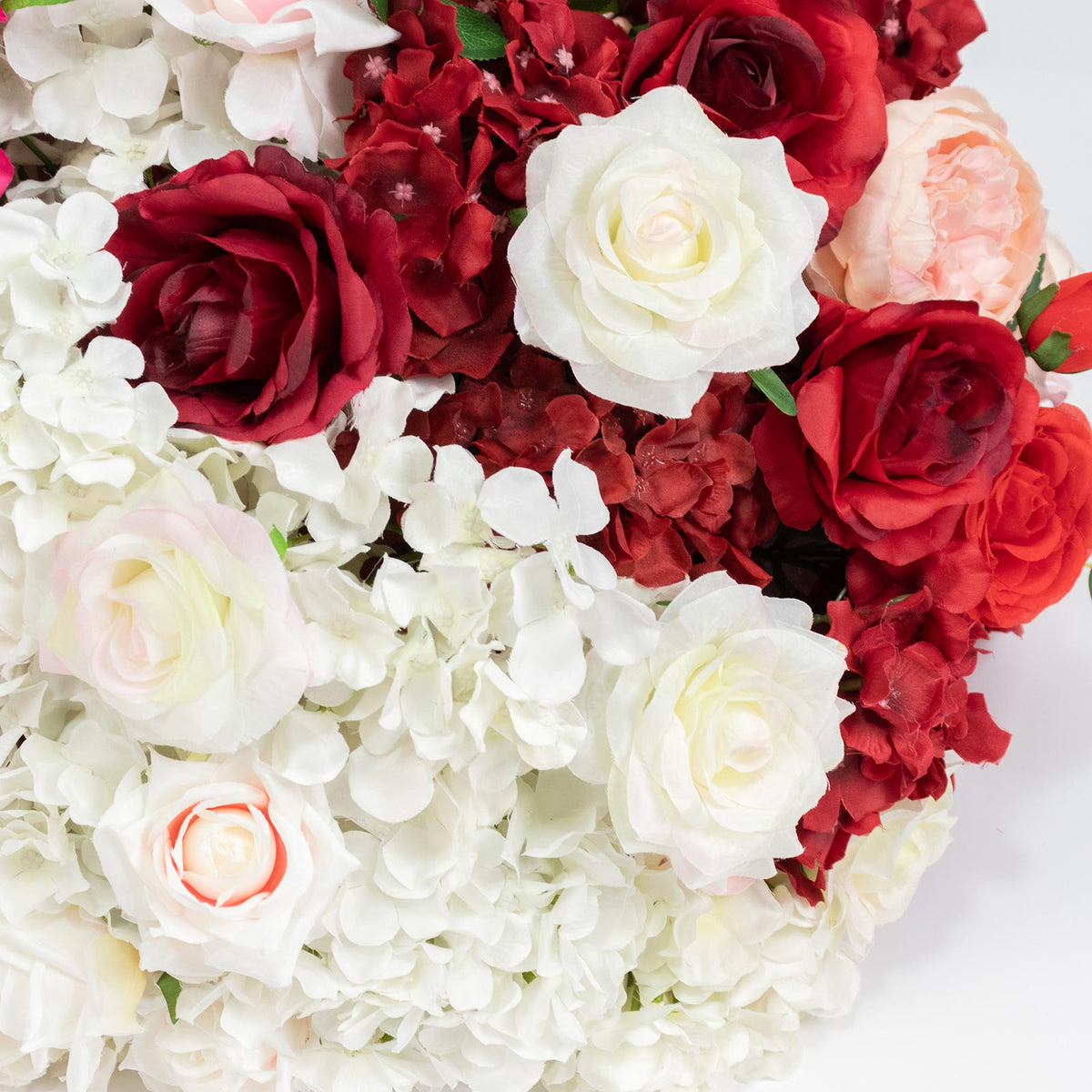 24" Pre-Arranged Silk Floral Centerpiece in Mixed Pink & White - Artificial Rose, Hydrangea & Peony 